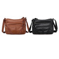Bolsa Feminina Transversal de Couro - Compre 1 Leve 2 Bolsa Feminina Transversal de Couro - Compre 1 Leve 2 Importe Go Bege / Preto 