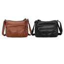 Bolsa Feminina Transversal de Couro - Compre 1 Leve 2 Bolsa Feminina Transversal de Couro - Compre 1 Leve 2 Importe Go Bege / Preto 