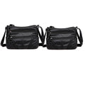 Bolsa Feminina Transversal de Couro - Compre 1 Leve 2 Bolsa Feminina Transversal de Couro - Compre 1 Leve 2 Importe Go Preto / Preto 