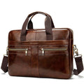 Bolsa Masculina de Couro Genuíno Bolsa Masculina de Couro Genuíno Importe Go Marrom 