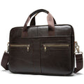 Bolsa Masculina de Couro Genuíno Bolsa Masculina de Couro Genuíno Importe Go Marrom escuro 