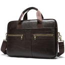 Bolsa Masculina de Couro Genuíno Bolsa Masculina de Couro Genuíno Importe Go Marrom escuro 