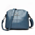 Bolsa Mikonos Couro Premium - Promoção de Natal Bolsa Mikonos Couro Premium - Promoção de Natal Importe Go Azul Ciano 