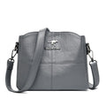 Bolsa Mikonos Couro Premium - Promoção de Natal Bolsa Mikonos Couro Premium - Promoção de Natal Importe Go Cinza 