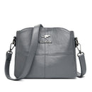Bolsa Mikonos Couro Premium - Promoção de Natal Bolsa Mikonos Couro Premium - Promoção de Natal Importe Go Cinza 