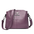 Bolsa Mikonos Couro Premium - Promoção de Natal Bolsa Mikonos Couro Premium - Promoção de Natal Importe Go Roxo 
