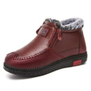 Bota de Couro Forrada com Lã Para o Frio SF31 Importe Go Vermelho 33 