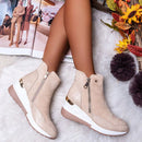 Bota Feminina de Camurça Cano Curto - CozyChic Bota Feminina de Camurça Cano Curto - CozyChic Importe Go 35 Creme 