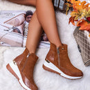 Bota Feminina de Camurça Cano Curto - CozyChic Bota Feminina de Camurça Cano Curto - CozyChic Importe Go 35 Marrom 