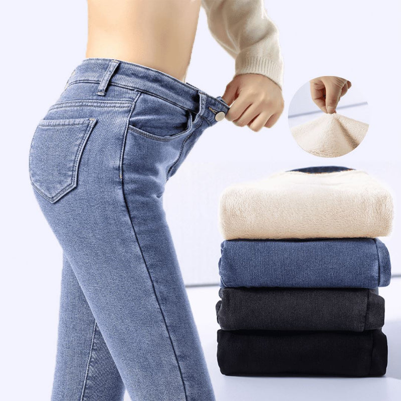 Calça Jeans Aveludada Feminina + Brinde Exclusivo Calça Jeans Aveludada Feminina Importe Go 