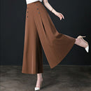 Calça Pantalona de Alfaiataria Palazzo Calças Importe Go Marrom P 
