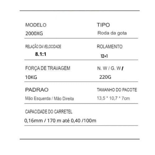 Carretilha de Pesca Shimano 8.1:1 + 2 Brindes Exclusivos 0 Importe Go 
