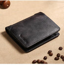 Carteira de Couro Masculina com Antifunto carteira de couro masculina Importe Go Preto 