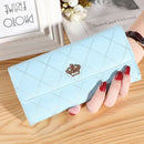 Carteira Longa Feminina Xadrez de Couro Pu Carteira Longa Feminina Xadrez Importe Go Azul Céu 