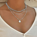 Colar Feminino De Zircão Coração Estrela Em Camadas A4 Colar Feminino De Zircão Coração Estrela Em Camadas Importe Go 6 