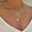 Colar Feminino de Zircão Coração Estrela em Camadas Colar Feminino de Zircão Coração Estrela em Camadas Importe Go 5 