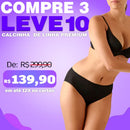 (Compre 3 Leve 10) Calcinha Linha Premium Duplo Corte a Laser p18-6 Importe Go 