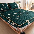 Conjunto de Cama Sleep Peace - Lençol e Fronhas 100% Microfibra Ultra Macia 00118 Importe Go Verde Floral Solteiro (100x200x30)cm 