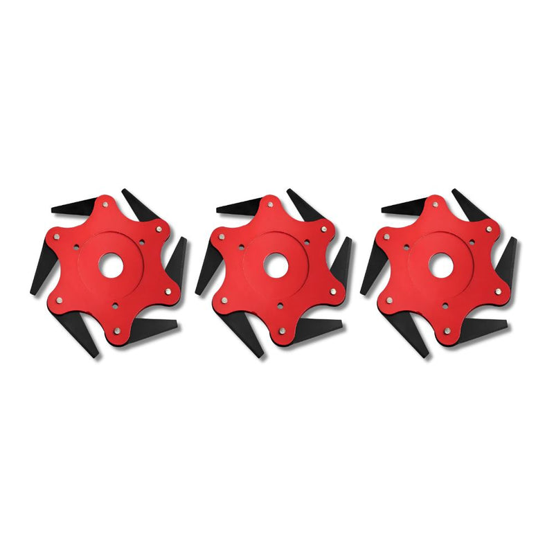 Disco de Corte para Roçadeira Universal com 6 Lâminas - Disco Premium ferramentas 135 Importe Go 3 Unidades 
