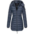 Jaqueta Feminina Puffer Longa com Capuz - WinterGlam Jaqueta Feminina Puffer Longa com Capuz - WinterGlam Importe Go Azul marinho P 