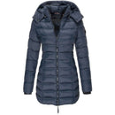 Jaqueta Feminina Puffer Longa com Capuz - WinterGlam Jaqueta Feminina Puffer Longa com Capuz - WinterGlam Importe Go Azul marinho P 