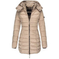 Jaqueta Feminina Puffer Longa com Capuz - WinterGlam Jaqueta Feminina Puffer Longa com Capuz - WinterGlam Importe Go Khaki P 