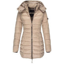 Jaqueta Feminina Puffer Longa com Capuz - WinterGlam Jaqueta Feminina Puffer Longa com Capuz - WinterGlam Importe Go Khaki P 