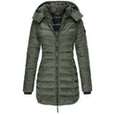 Jaqueta Feminina Puffer Longa com Capuz - WinterGlam Jaqueta Feminina Puffer Longa com Capuz - WinterGlam Importe Go Verde Militar P 