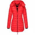 Jaqueta Feminina Puffer Longa com Capuz - WinterGlam Jaqueta Feminina Puffer Longa com Capuz - WinterGlam Importe Go Vermelho P 
