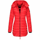 Jaqueta Feminina Puffer Longa com Capuz - WinterGlam Jaqueta Feminina Puffer Longa com Capuz - WinterGlam Importe Go Vermelho P 