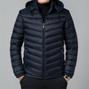 Jaqueta Puffer Premium Impermeável Com Capuz Importe Go Azul Marinho P 
