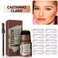 Kit Carimbo para Sobrancelhas - BrowLine Kit Carimbo para Sobrancelhas Importe Go Kit castanho claro 