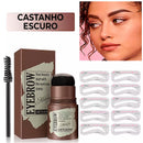 Kit Carimbo para Sobrancelhas - BrowLine Kit Carimbo para Sobrancelhas Importe Go Kit castanho escuro 