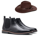 Kit Embaixador - Bota de Couro + Chapéu de Brinda | Edição Gustavo Lima P20-154 Importe Go Preto 37 P (57)