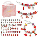 Kit Pulseiras e Berloques DIY em Prata - 64 Peças Kit Pulseiras e Berloques DIY em Prata - 64 Peças Importe Go Mundo Vermelho 