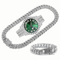 Kit Real Trapper Luxury 3 Peças (Ice Cravejado) P20-114 Importe Go Prata/Verde 45cm 18cm