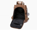 Mochila Antifurto Feminina de Couro Legítimo - Protect Max Novo Importe Go 