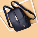 Mochila Feminina de Couro Legítimo - Infinity P4 - Infinity Importe Go Azul 