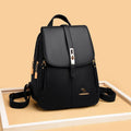 Mochila Feminina de Couro Legítimo - Infinity P4 - Infinity Importe Go Preta 