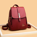 Mochila Feminina de Couro Legítimo - Infinity P4 - Infinity Importe Go Vermelha 