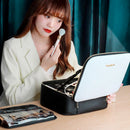 Necessaire de Couro com Espelho LED e Divisões Personalizáveis + Brinde Exclusivo P18-1 Importe Go 