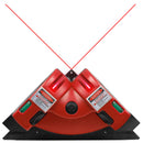 Nível, Prumo e Esquadro a Laser - 3 em 1 P1-19 Importe Go Nível + Prumo + Esquadro a Laser Profissional Vermelho 