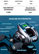 Nova Carretilha Elétrica BEARKING - Drag de 10KG - Display Digital Nova Carretilha Elétrica BEARKING - Recolhimento 8.0:1 - 6 Rolamentos +1BB- Drag de 10KG - Display Digital Importe Go 