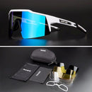 Óculos de Ciclismo & Corrida UV400 com 4 Lentes Polarizadas 122 - BK - Óculos de Ciclismo & Corrida UV400 Importe Go Branco 