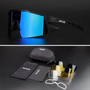 Óculos de Ciclismo & Corrida UV400 com 4 Lentes Polarizadas 122 - BK - Óculos de Ciclismo & Corrida UV400 Importe Go Preto 