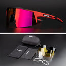 Óculos de Ciclismo & Corrida UV400 com 4 Lentes Polarizadas 122 - BK - Óculos de Ciclismo & Corrida UV400 Importe Go Vermelho 