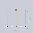 Pendente com Design Europeu e Altura Ajustável Pendente com Design Europeu e Altura Ajustável Importe Go Dourado 5 pontos de luz - 125cm de comprimento luz quente - 3000k