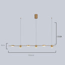 Pendente com Design Europeu e Altura Ajustável Pendente com Design Europeu e Altura Ajustável Importe Go Dourado 6 pontos de luz - 153cm de comprimento luz quente - 3000k