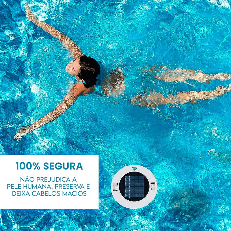 Purificador de Piscina Ionizador Solar Purificador Ionizador Solar - Sua Piscina Cristalina sem Preocupações Importe Go 