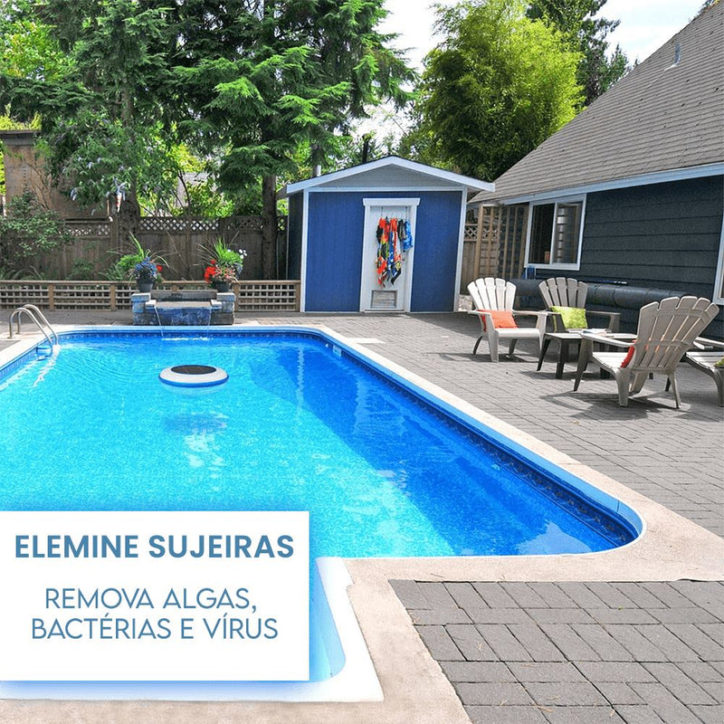 Purificador de Piscina Ionizador Solar Purificador Ionizador Solar - Sua Piscina Cristalina sem Preocupações Importe Go 